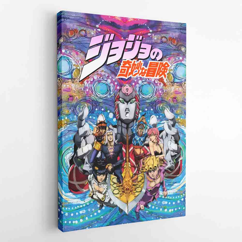 Morukai "Trippy Golden Wind Squad Jojo's Bizarre Adventure Canvas Print Wall Art