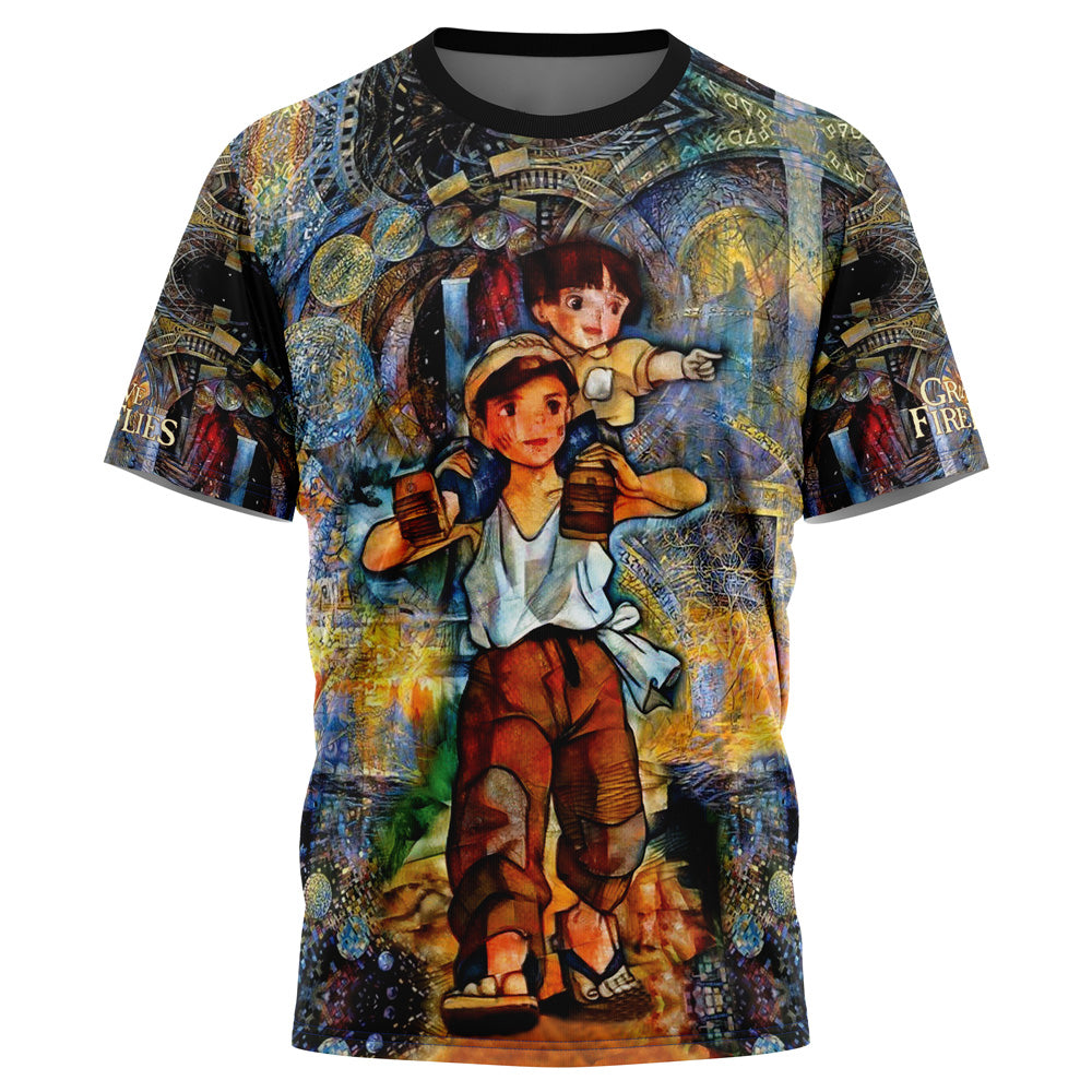 Morukai "Trippy Grave of the Fireflies Studio Ghibli T-Shirt