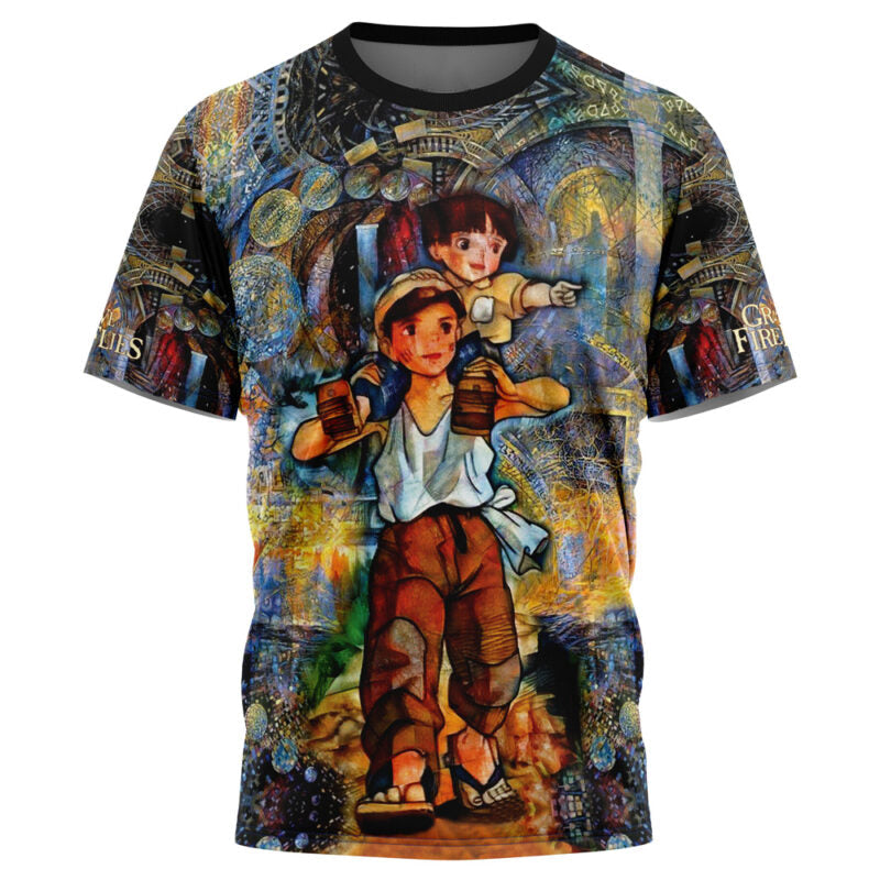 Morukai "Trippy Grave of the Fireflies Studio Ghibli T-Shirt