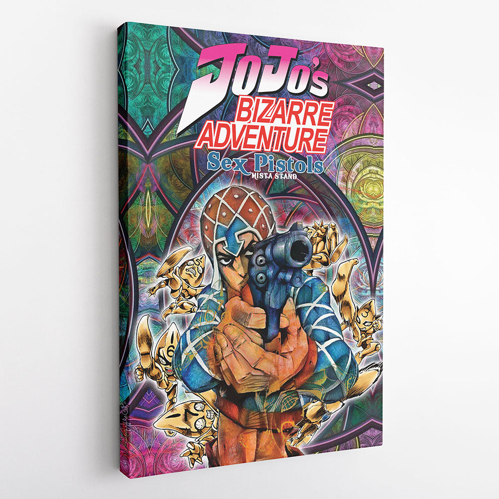 Morukai "Trippy Guido Mista Six Bullets Jojo's Bizarre Adventure Canvas Print Wall Art