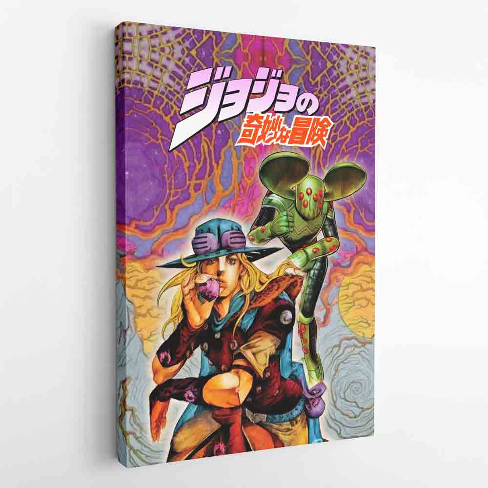 Morukai "Trippy Gyro Zeppeli Ball Breaker Jojo's Bizarre Adventure Canvas Print Wall Art