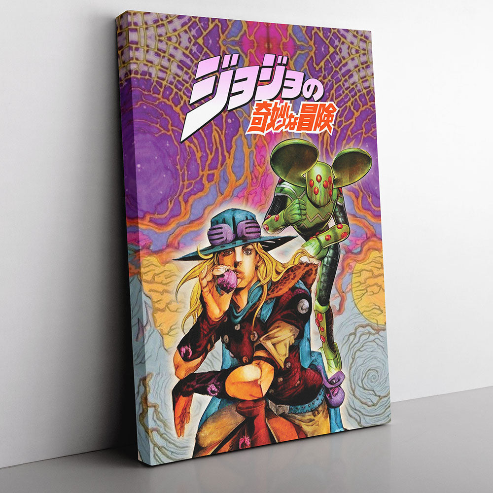 Morukai "Trippy Gyro Zeppeli Ball Breaker Jojo's Bizarre Adventure Canvas Print Wall Art