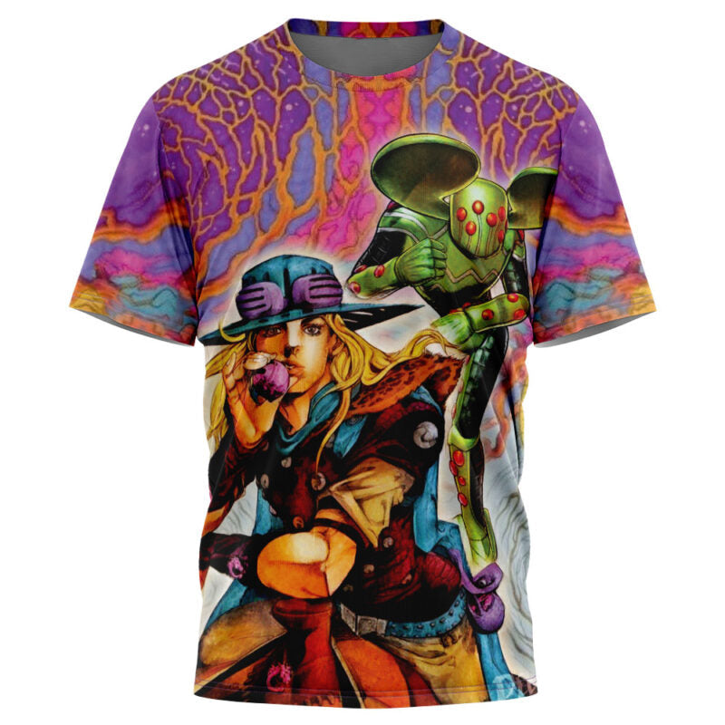 Morukai "Trippy Gyro Zeppeli Ball Breaker" Jojo's Bizarre Adventure AOP T-Shirt