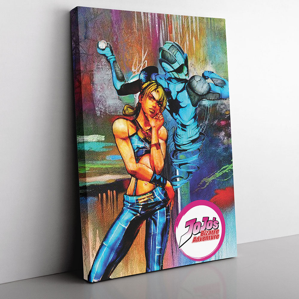 Morukai "Trippy Jolyne Cujoh Stone Ocean Jojo's Bizarre Adventure Canvas Print Wall Art