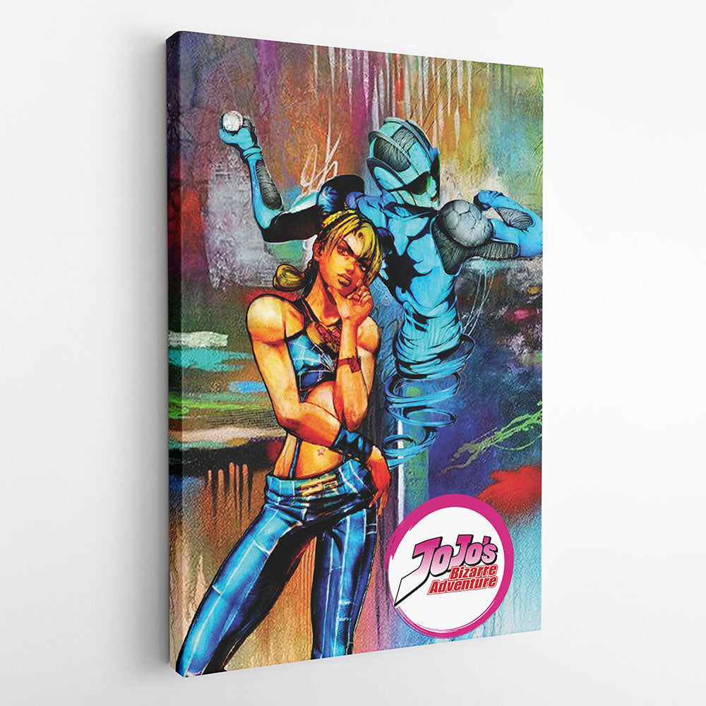Morukai "Trippy Jolyne Cujoh Stone Ocean Jojo's Bizarre Adventure Canvas Print Wall Art