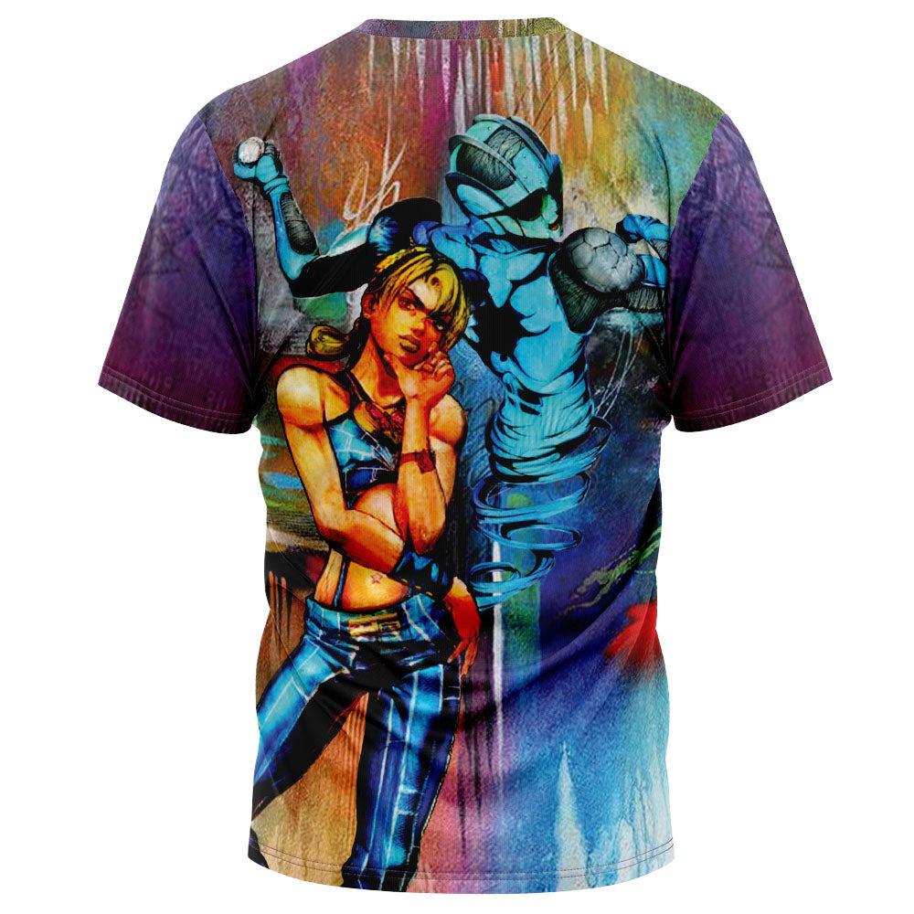 Morukai "Trippy Jolyne Cujoh Stone Free" Jojo's Bizarre Adventure AOP T-Shirt