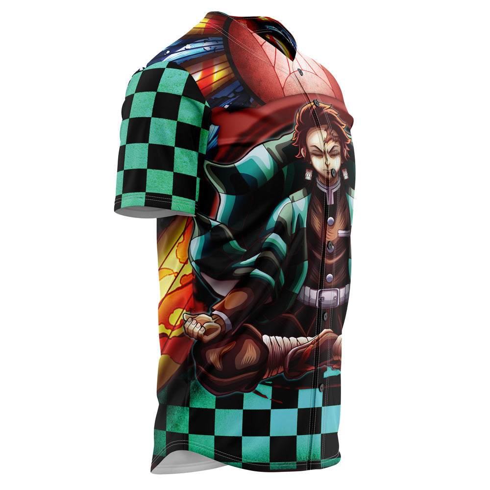 Morukai "Trippy Tanjiro Kamado" Demon Slayer: Kimetsu no Yaiba Baseball Jersey