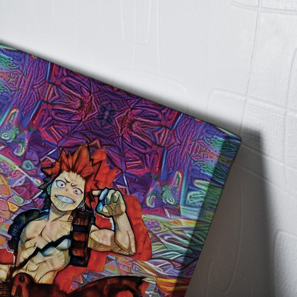 Morukai "Trippy Kirishima Red Riot My Hero Academia Canvas Print Wall Art