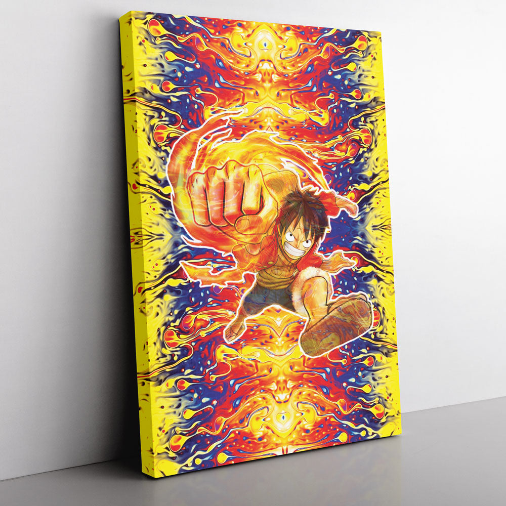 Morukai "Trippy Luffy One Piece Canvas Print Wall Art