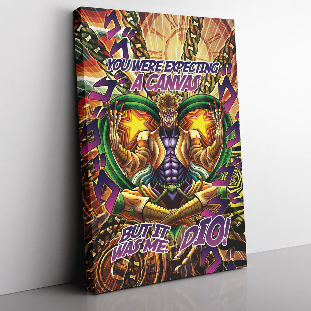 Morukai "Trippy Medidating Dio It Was Me JoJo's Bizarre Adventure Canvas Print Wall Art