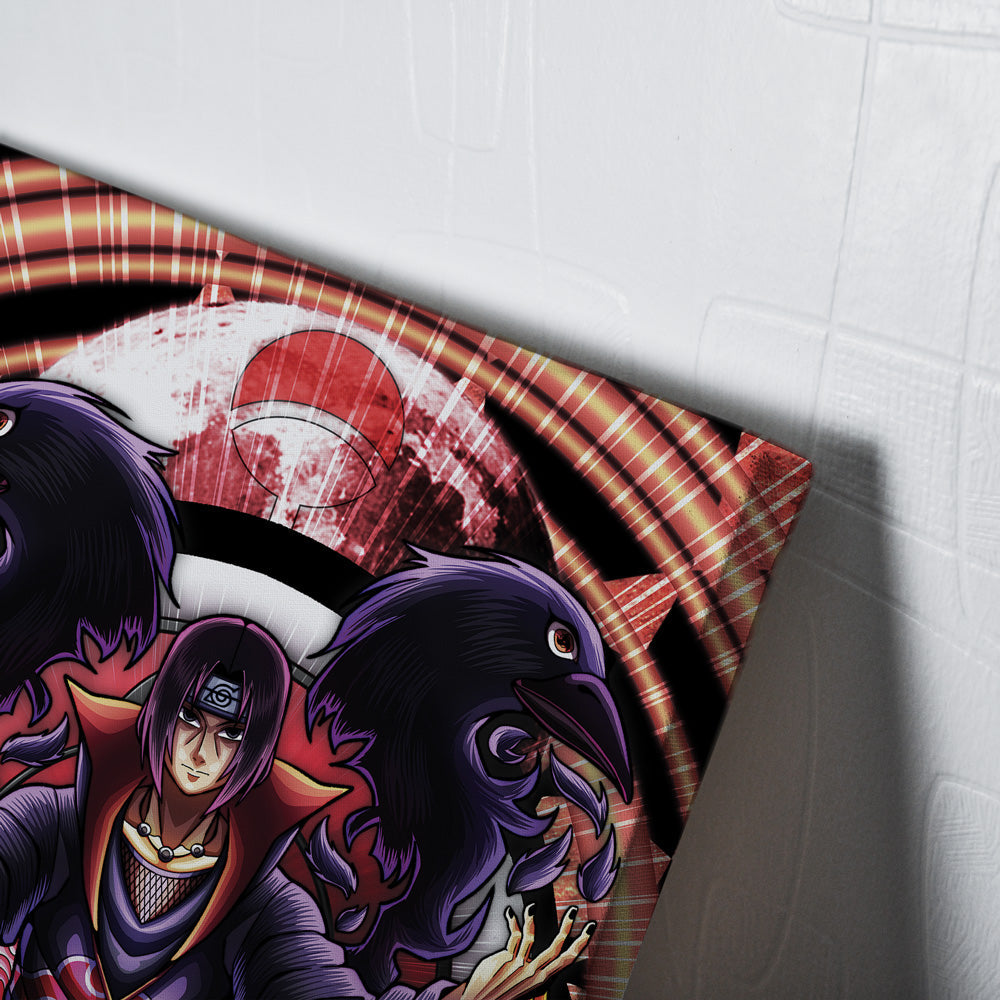 Morukai "Trippy Meditating Itachi Akatsuki Naruto Canvas Print Wall Art