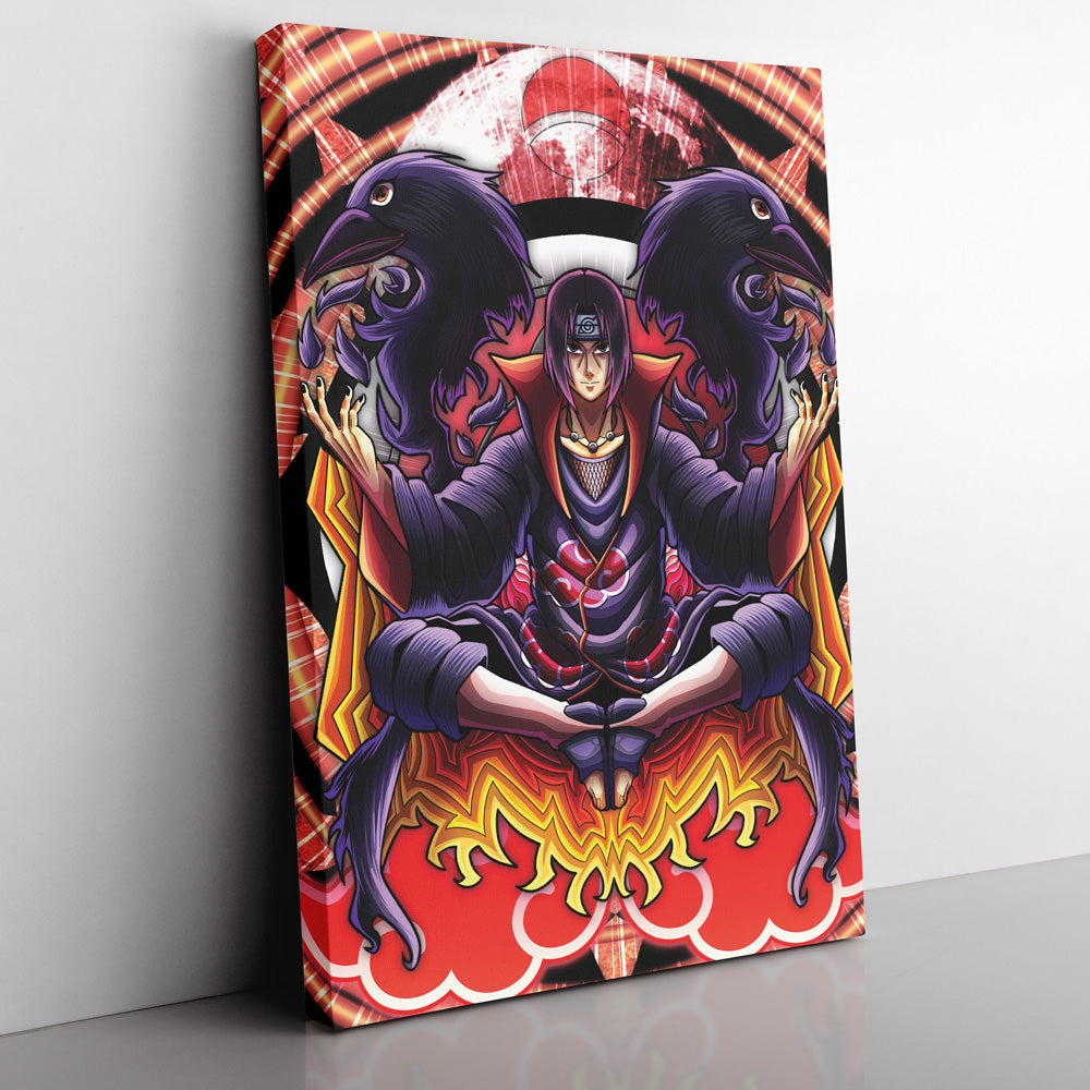 Morukai "Trippy Meditating Itachi Akatsuki Naruto Canvas Print Wall Art