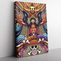 Morukai "Trippy Monkey D. Luffy One Piece Vertical Canvas Print Wall Art