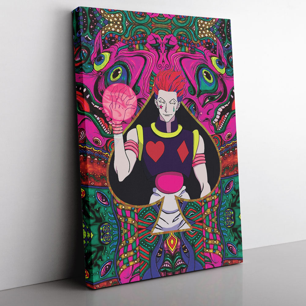 Morukai "Trippy Mystic Faces Hisoka Hunter X Hunter Canvas Print Wall Art