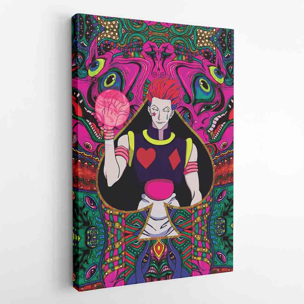 Morukai "Trippy Mystic Faces Hisoka Hunter X Hunter Canvas Print Wall Art