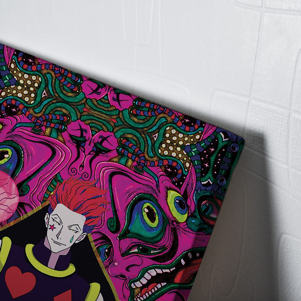 Morukai "Trippy Mystic Faces Hisoka Hunter X Hunter Canvas Print Wall Art