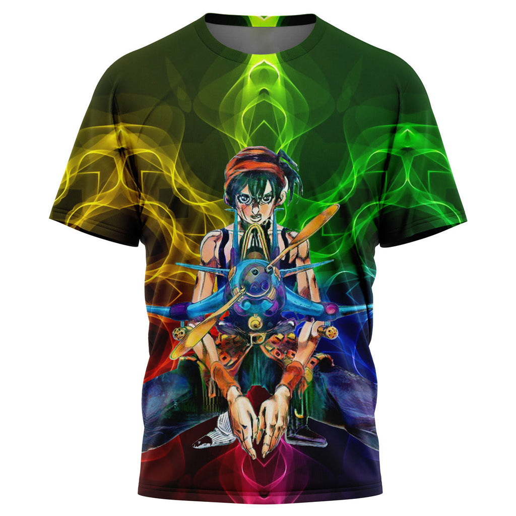 Morukai "Trippy Narancia Ghirga Lil Bomber" Jojo's Bizarre Adventure AOP T-Shirt