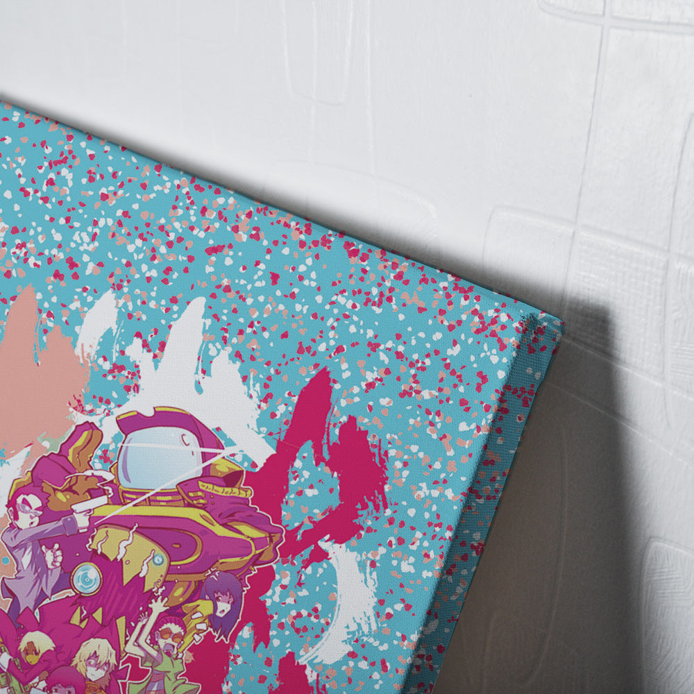Morukai "Trippy Neon FLCL Canvas Print Wall Art