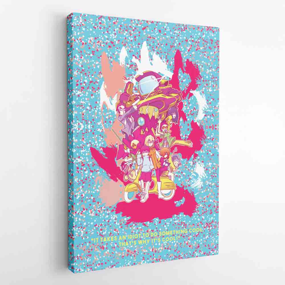 Morukai "Trippy Neon FLCL Canvas Print Wall Art