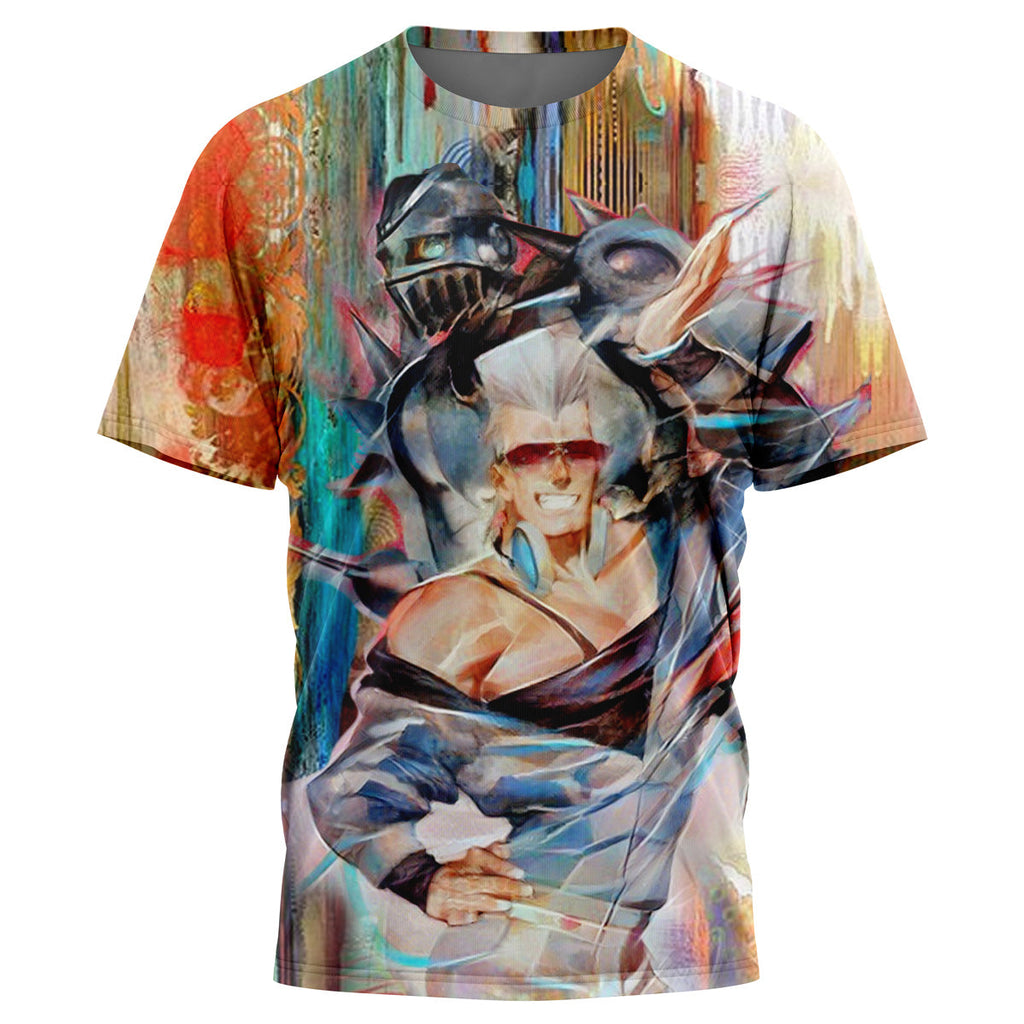 Morukai "Trippy Jean Pierre Polnareff Silver Chariot" Jojo's Bizarre Adventure AOP T-Shirt