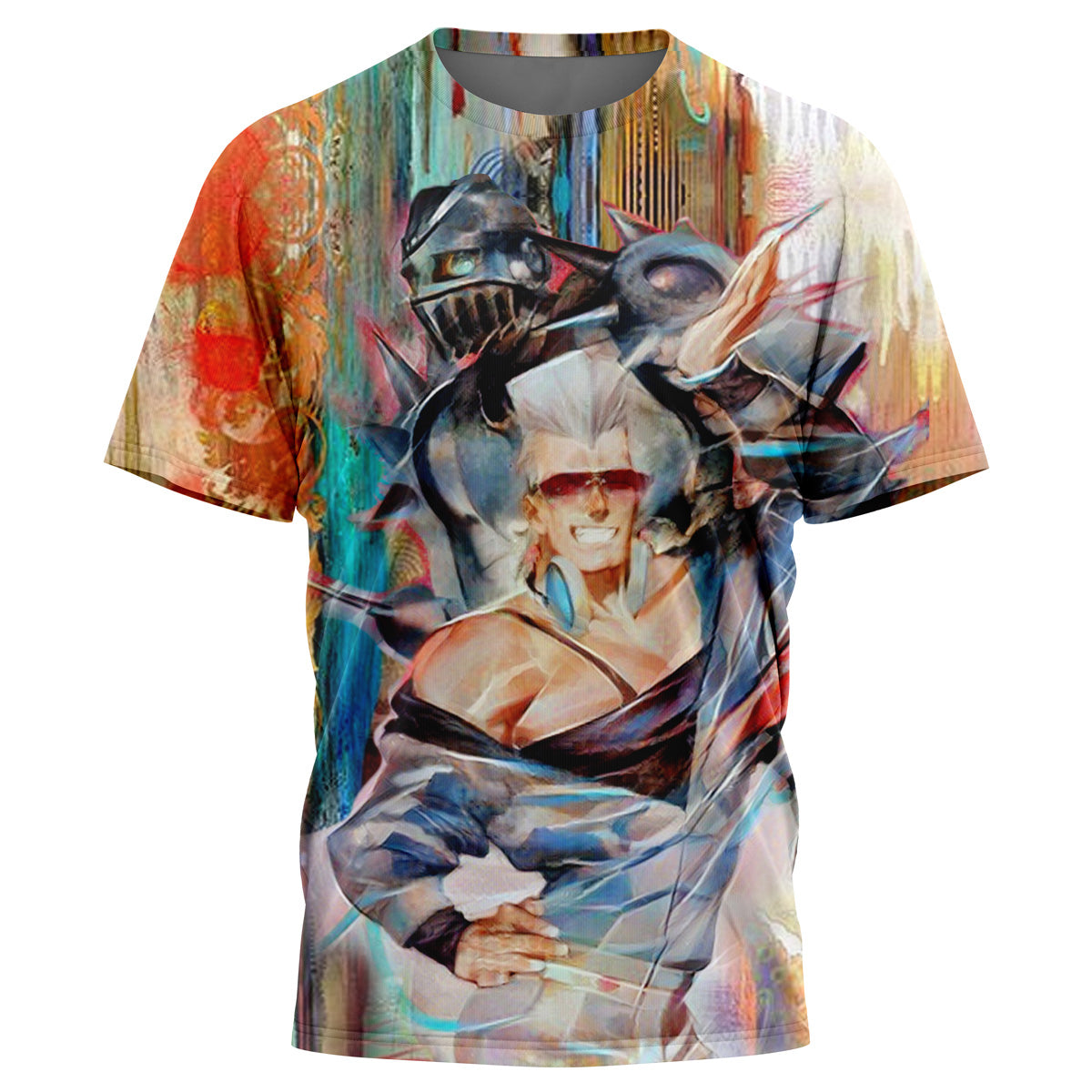Morukai "Trippy Jean Pierre Polnareff Silver Chariot" Jojo's Bizarre Adventure AOP T-Shirt