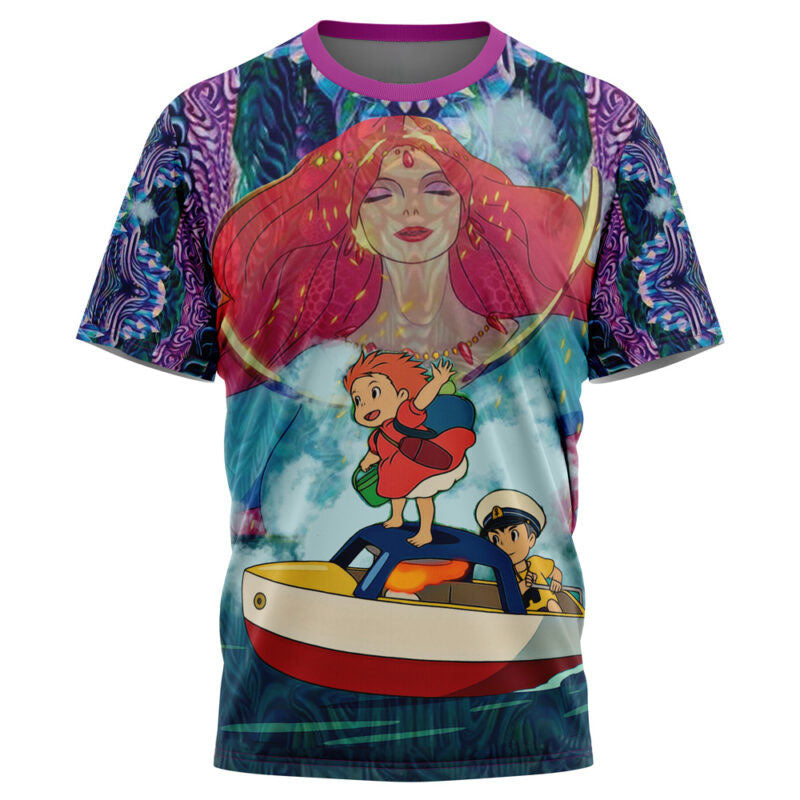 Morukai "Trippy The Goldfish Girl" Ponyo AOP T-Shirt