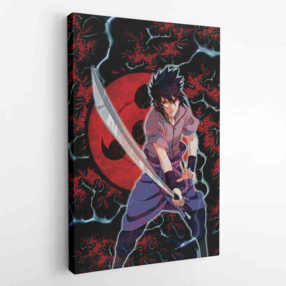 Morukai "Trippy Sasuke Uchiha Naruto Canvas Print Wall Art