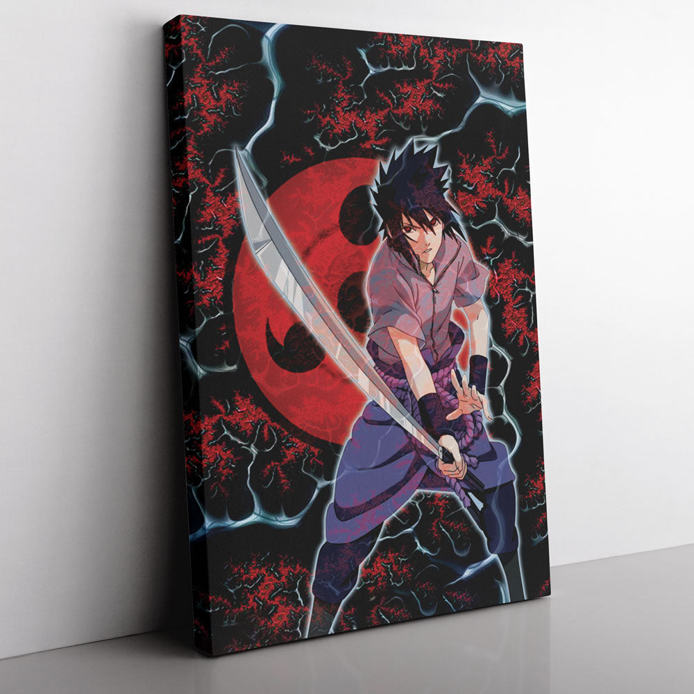 Morukai "Trippy Sasuke Uchiha Naruto Canvas Print Wall Art