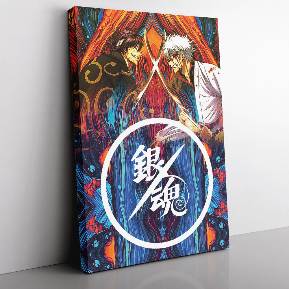 Morukai "Trippy Shinsuke vs Gintoki Gintama Canvas Print Wall Art