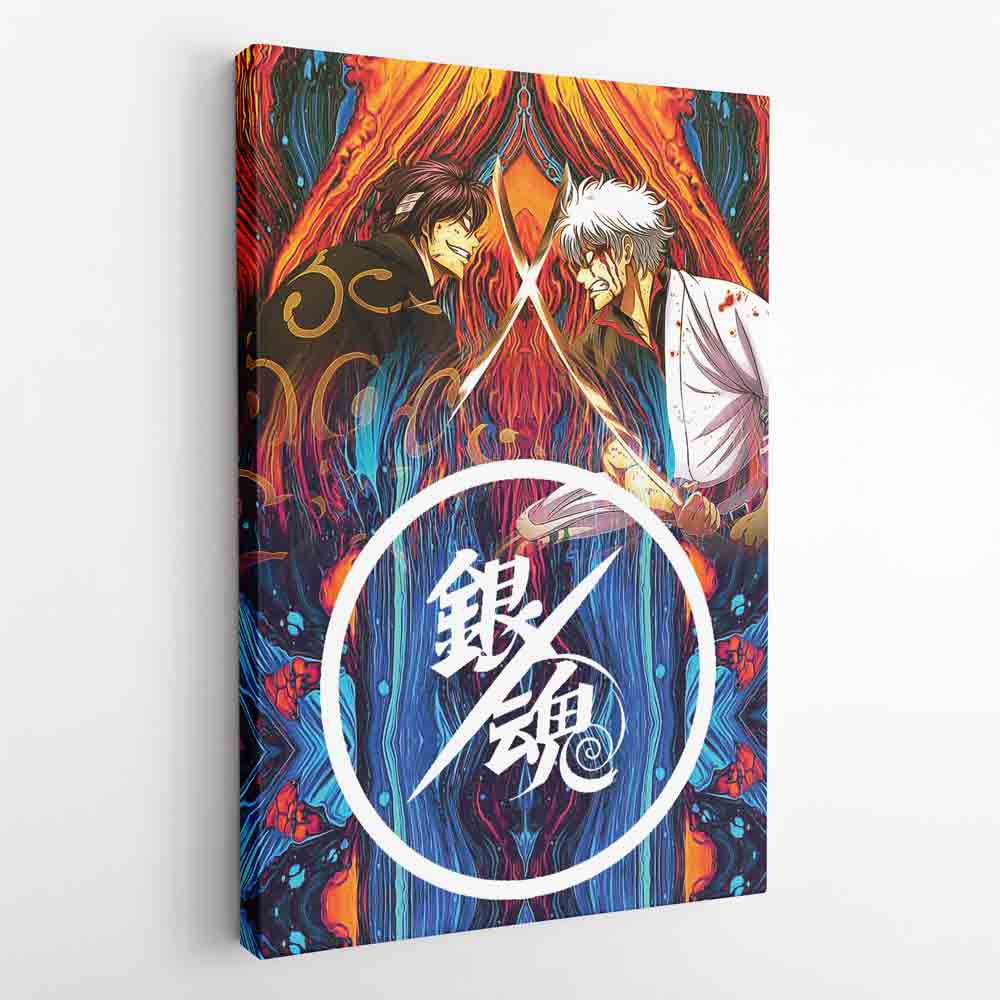 Morukai "Trippy Shinsuke vs Gintoki Gintama Canvas Print Wall Art