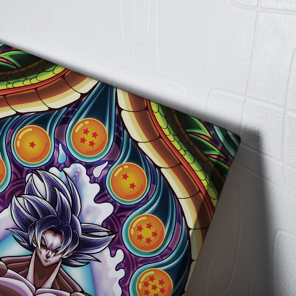 Morukai "Trippy Ultra Instinct Goku Dragon Ball Super Vertical Canvas Print Wall Art