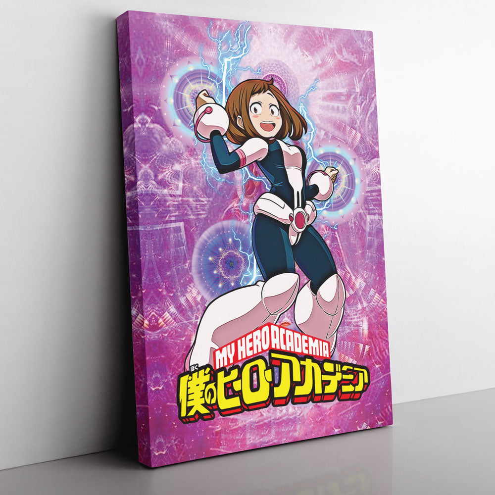 Morukai "Trippy Ochaco Uraraka My Hero Academia Canvas Print Wall Art
