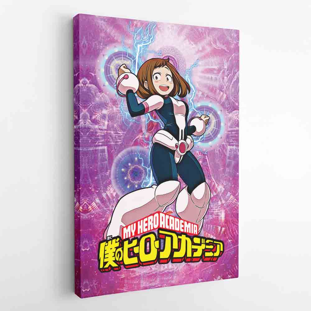 Morukai "Trippy Ochaco Uraraka My Hero Academia Canvas Print Wall Art
