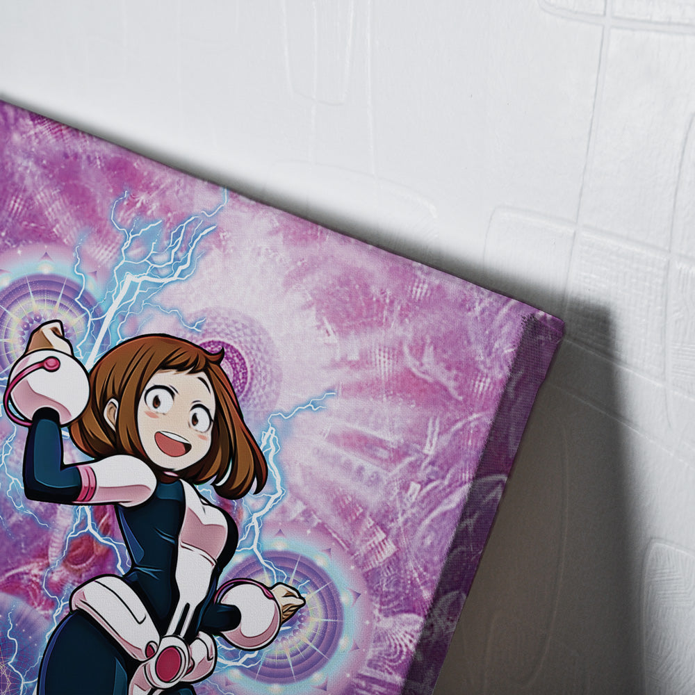 Morukai "Trippy Ochaco Uraraka My Hero Academia Canvas Print Wall Art