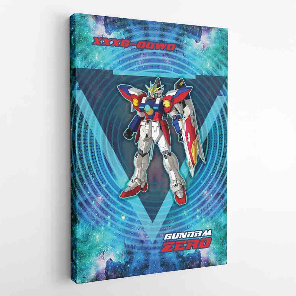Morukai "Trippy Wing Zero Gundam Canvas Print Wall Art