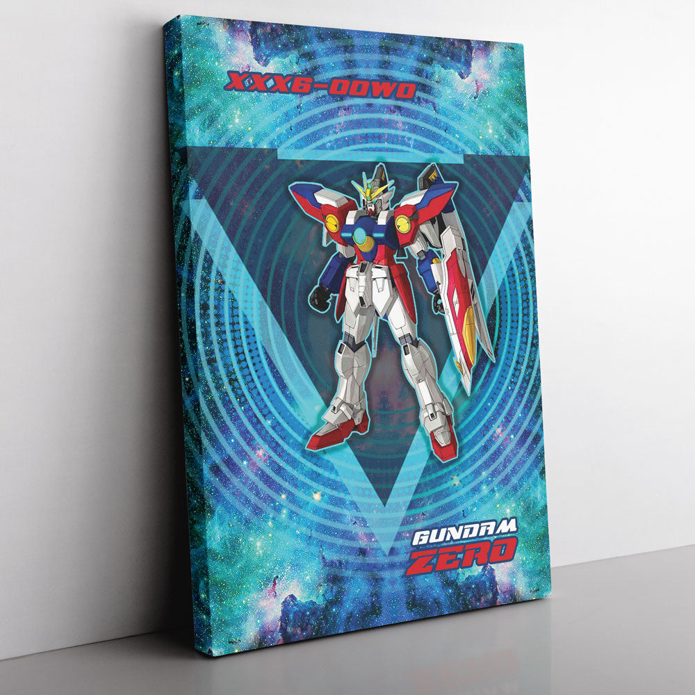Morukai "Trippy Wing Zero Gundam Canvas Print Wall Art