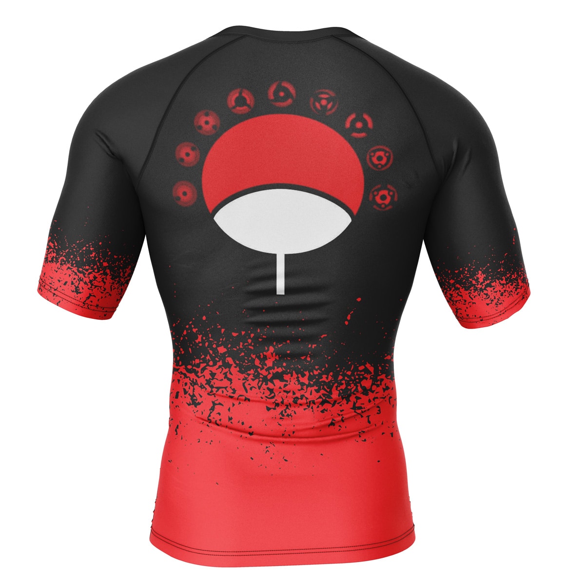 Morukai "Uchiha Clan Naruto Short Sleeve Rash Guard Compression Shirt