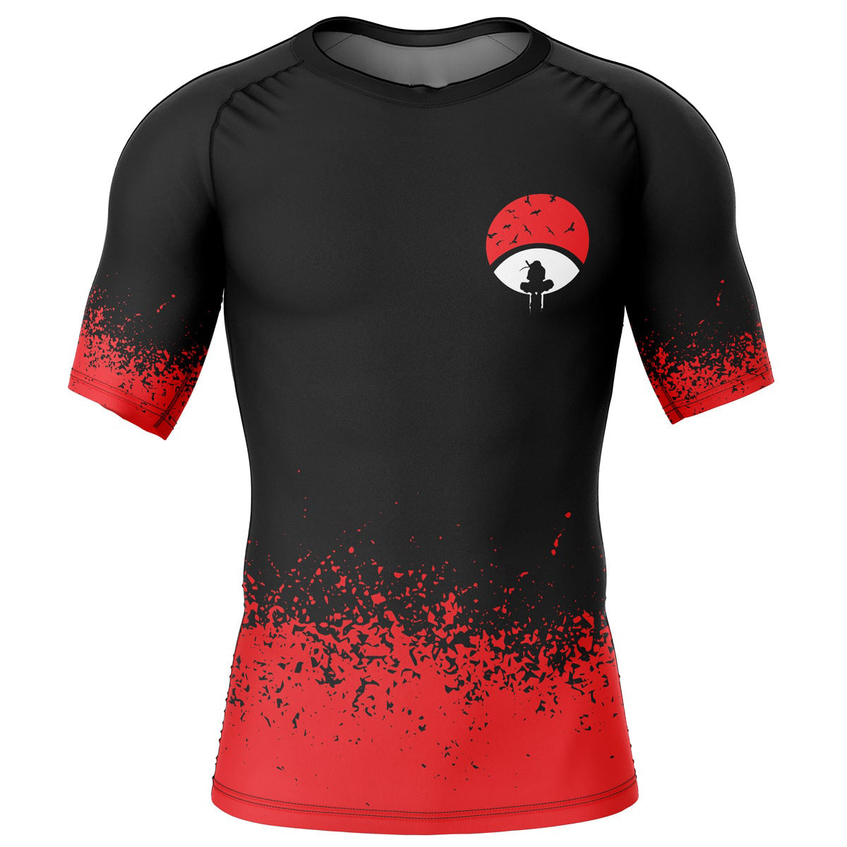 Morukai "Uchiha Clan Naruto Short Sleeve Rash Guard Compression Shirt