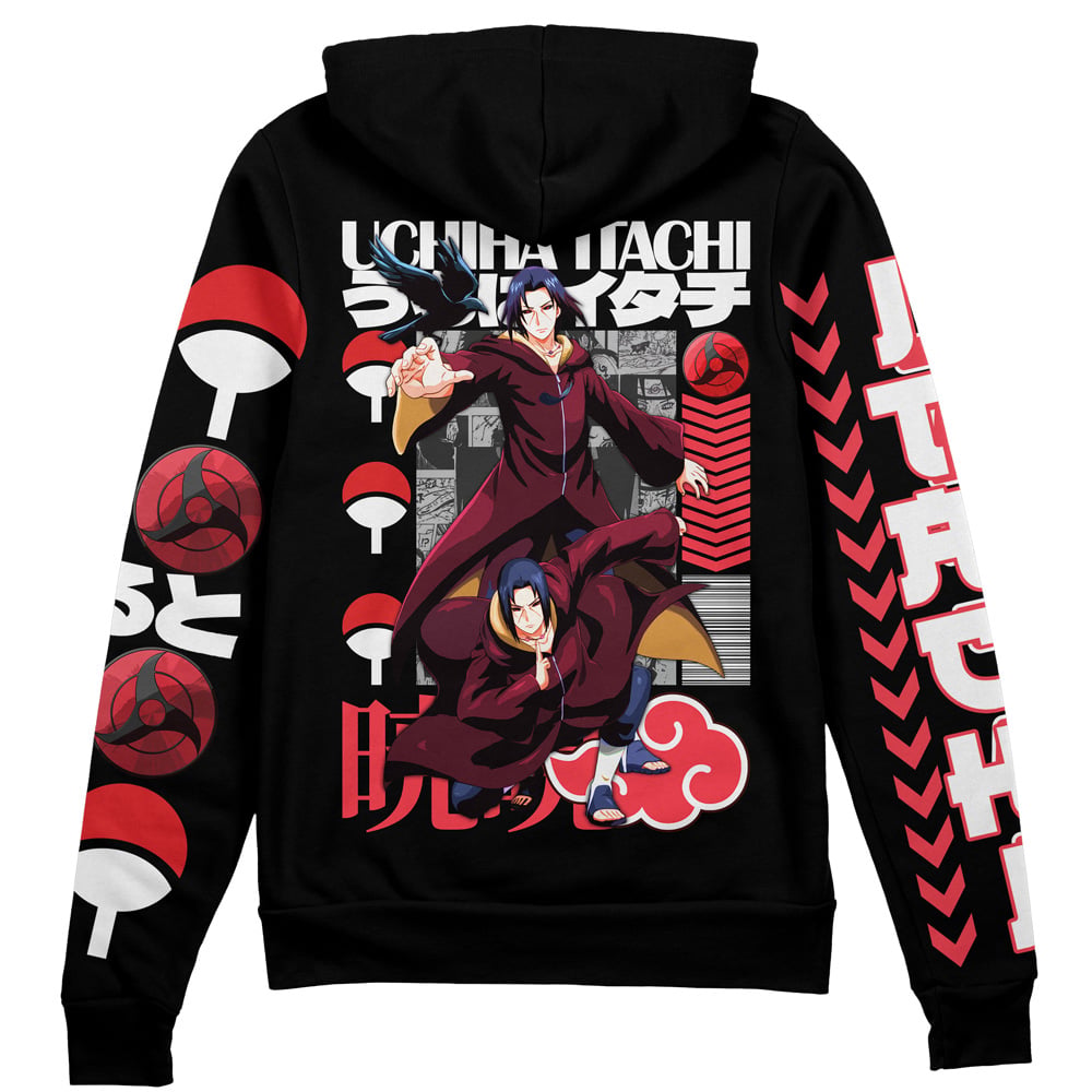 Morukai "Uchiha Itachi V2 Naruto Streetwear Zip Hoodie Jacket