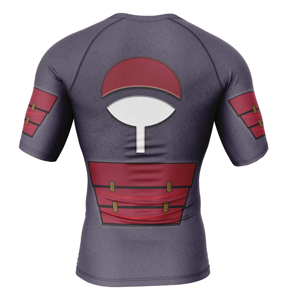 Morukai "Uchiha Madara Naruto Short Sleeve Rash Guard Compression Shirt