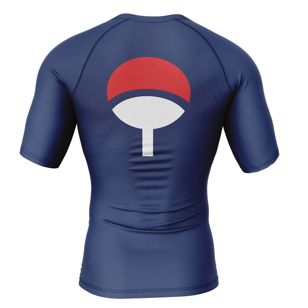 Morukai "Uchiha Symbol Naruto V2 Short Sleeve Rash Guard Compression Shirt