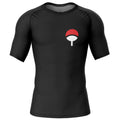 Morukai "Uchiha symbol Naruto Short Sleeve Rash Guard Compression Shirt