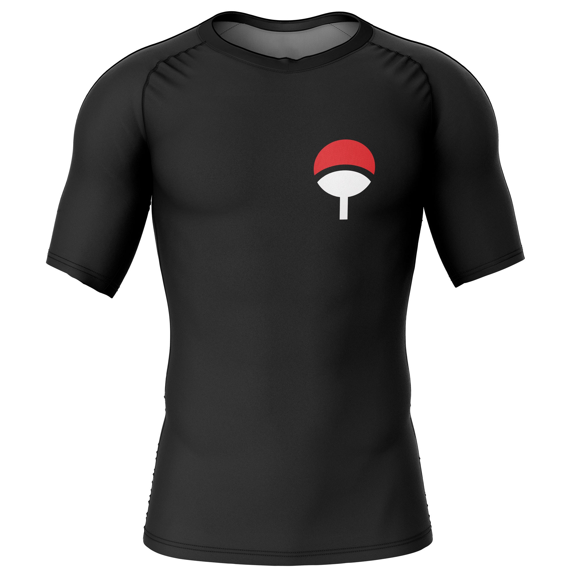 Morukai "Uchiha symbol Naruto Short Sleeve Rash Guard Compression Shirt