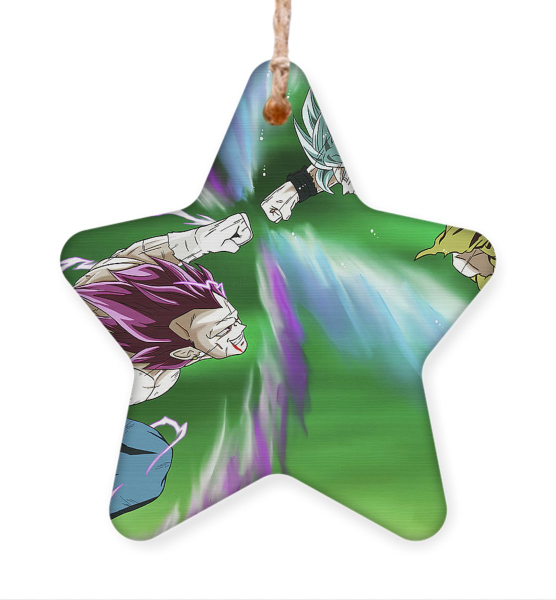 Morukai "Ultra Instinct Goku vs Ultra Ego Vegeta Ornament Anime Ornaments