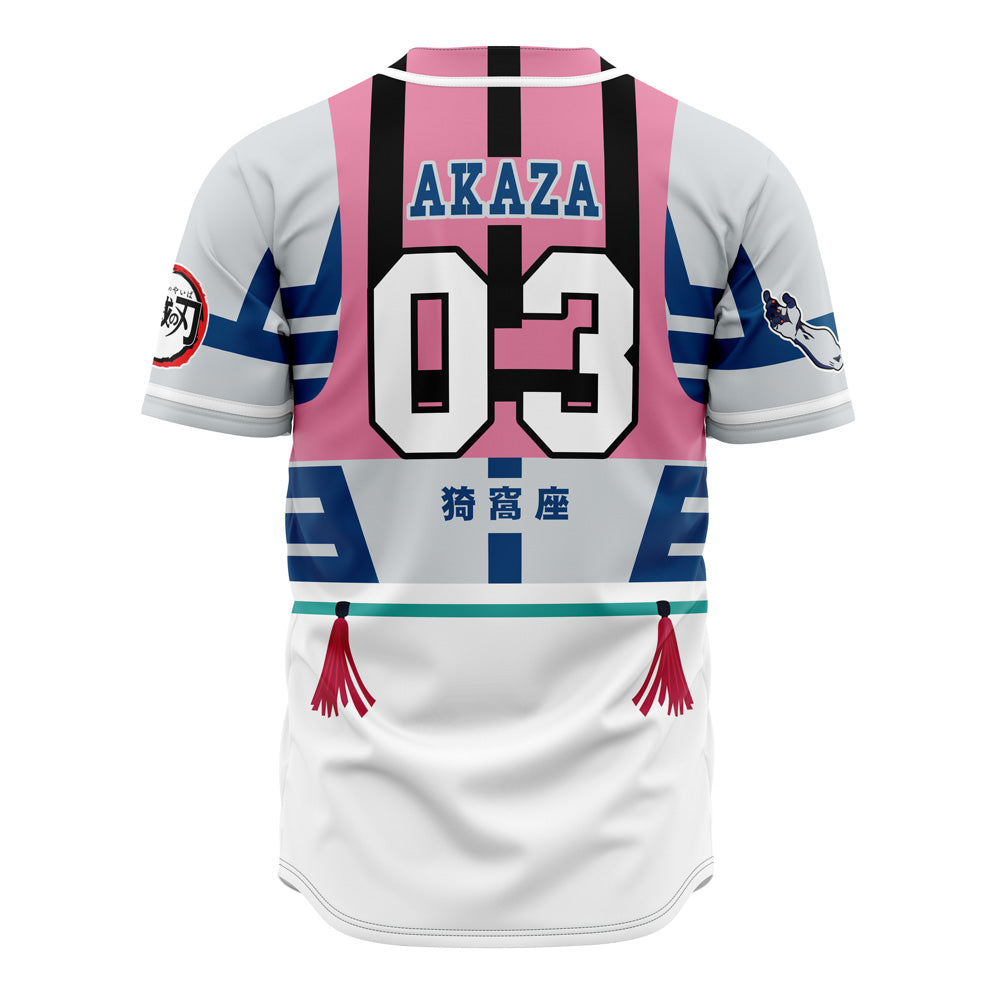 Morukai "Akaza Upper Moon Three" Demon Slayer: Kimetsu no Yaiba Baseball Jersey