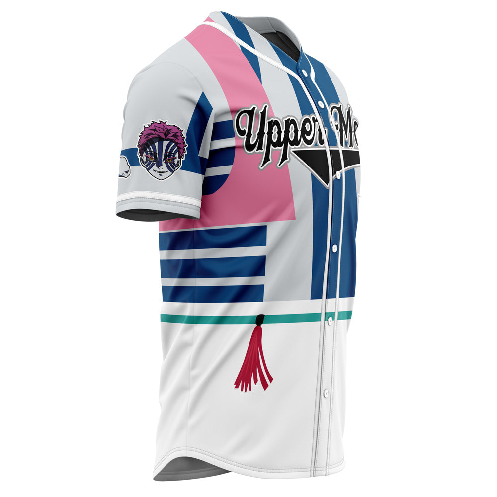 Morukai "Akaza Upper Moon Three" Demon Slayer: Kimetsu no Yaiba Baseball Jersey