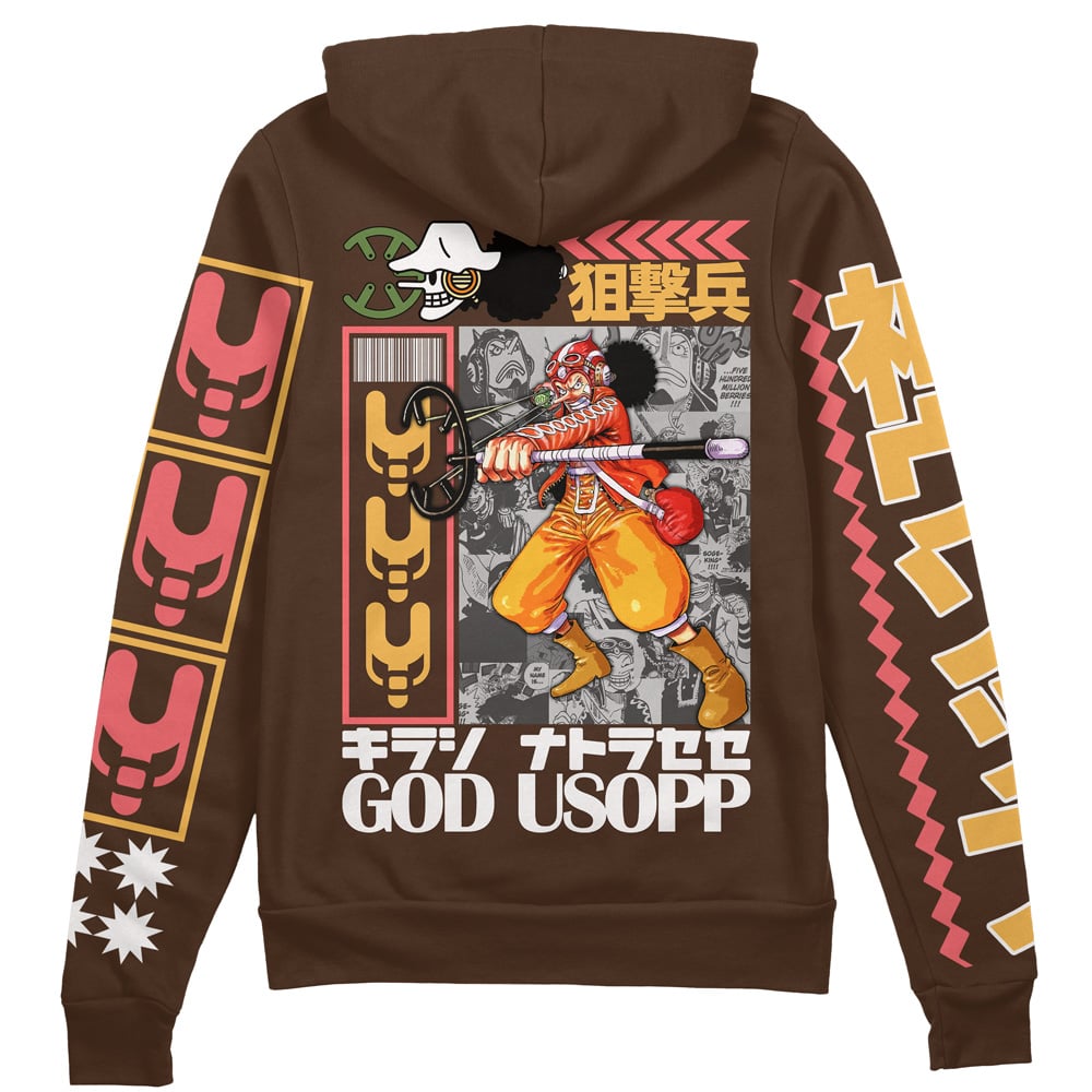 Morukai "Usopp One Piece Streetwear Zip Hoodie Jacket