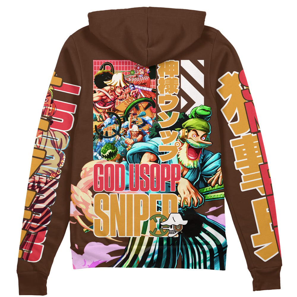 Morukai "Usopp V2 One Piece Streetwear Zip Hoodie Jacket