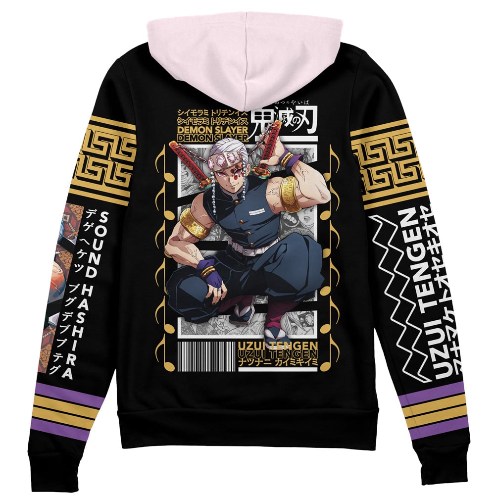Morukai "Tengen Uzui" Demon Slayer: Kimetsu no Yaiba Streetwear Zip Hoodie Jacket V1