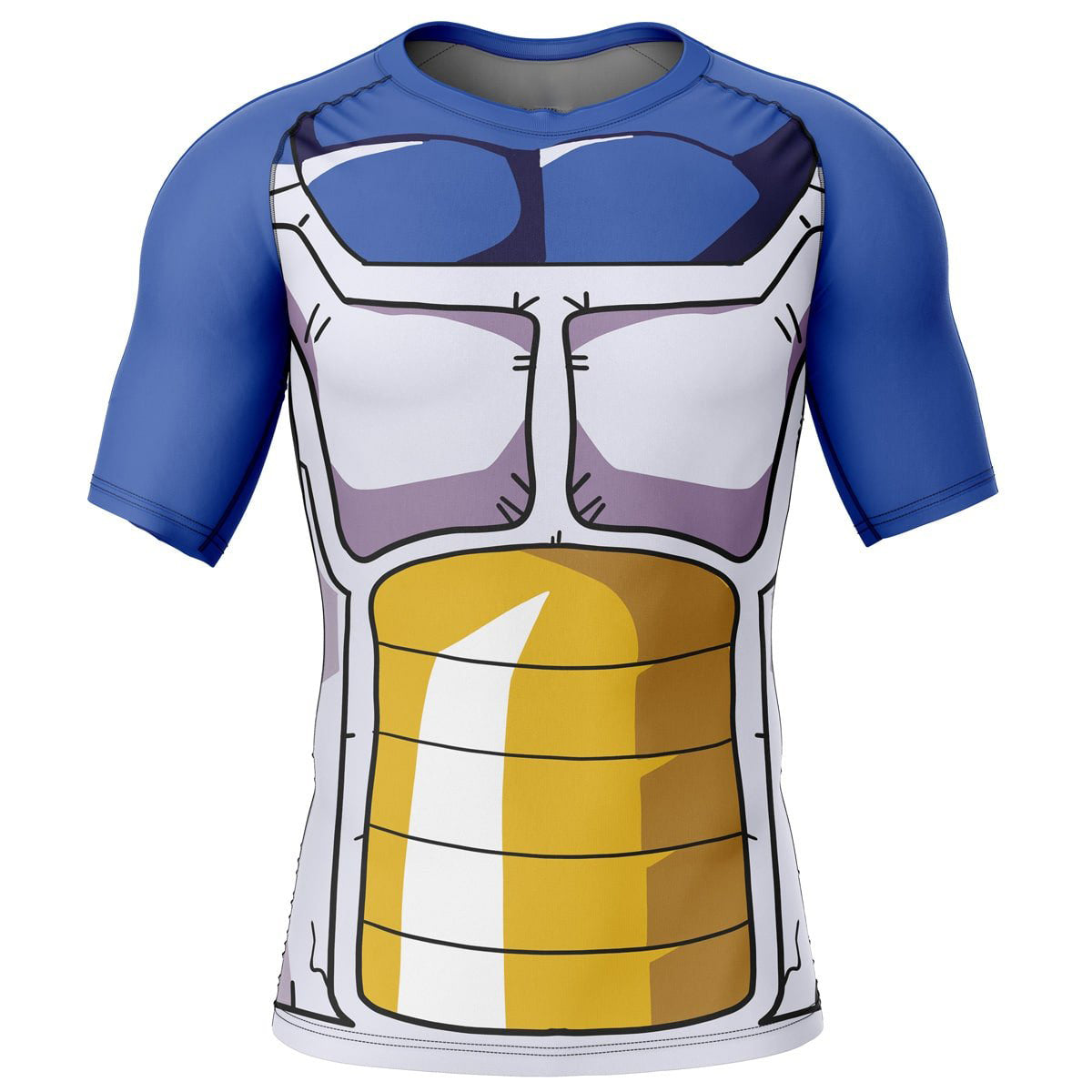 Morukai "Vegeta Battle Suit Dragon Ball Short Sleeve Rash Guard Compression Shirt